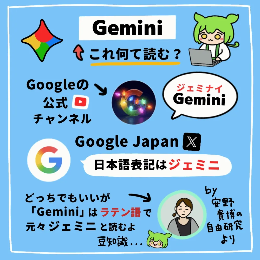 Gemini ← これ何て読む？