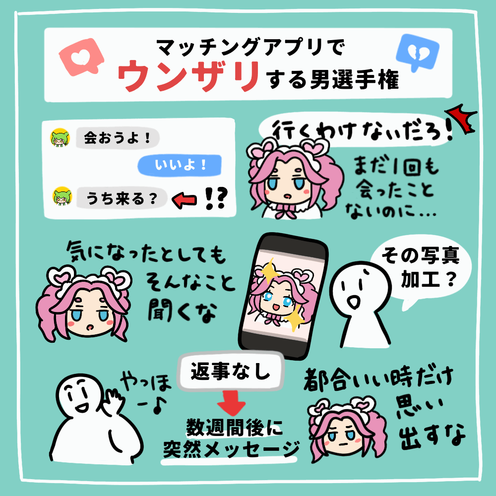 マッチングアプリでうんざりする男選手権